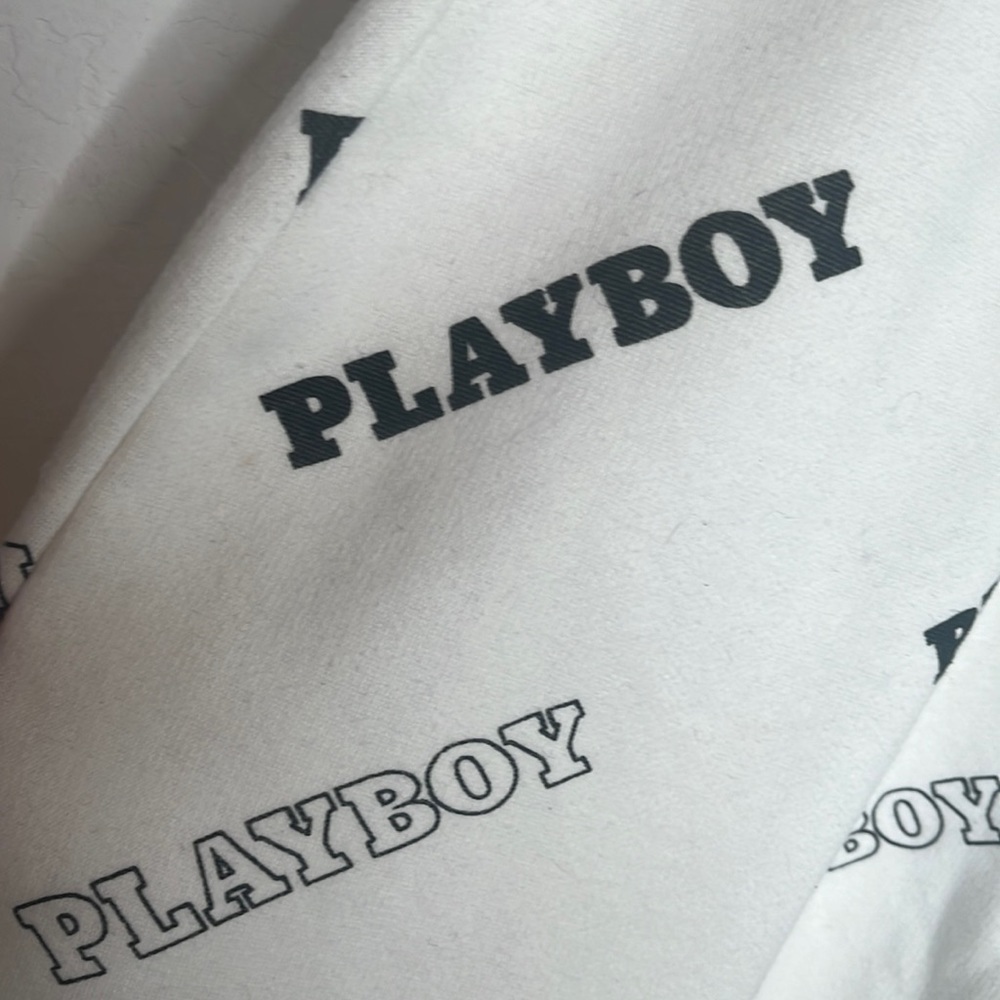 Playboy Misguided Sweat Pants black white size  4